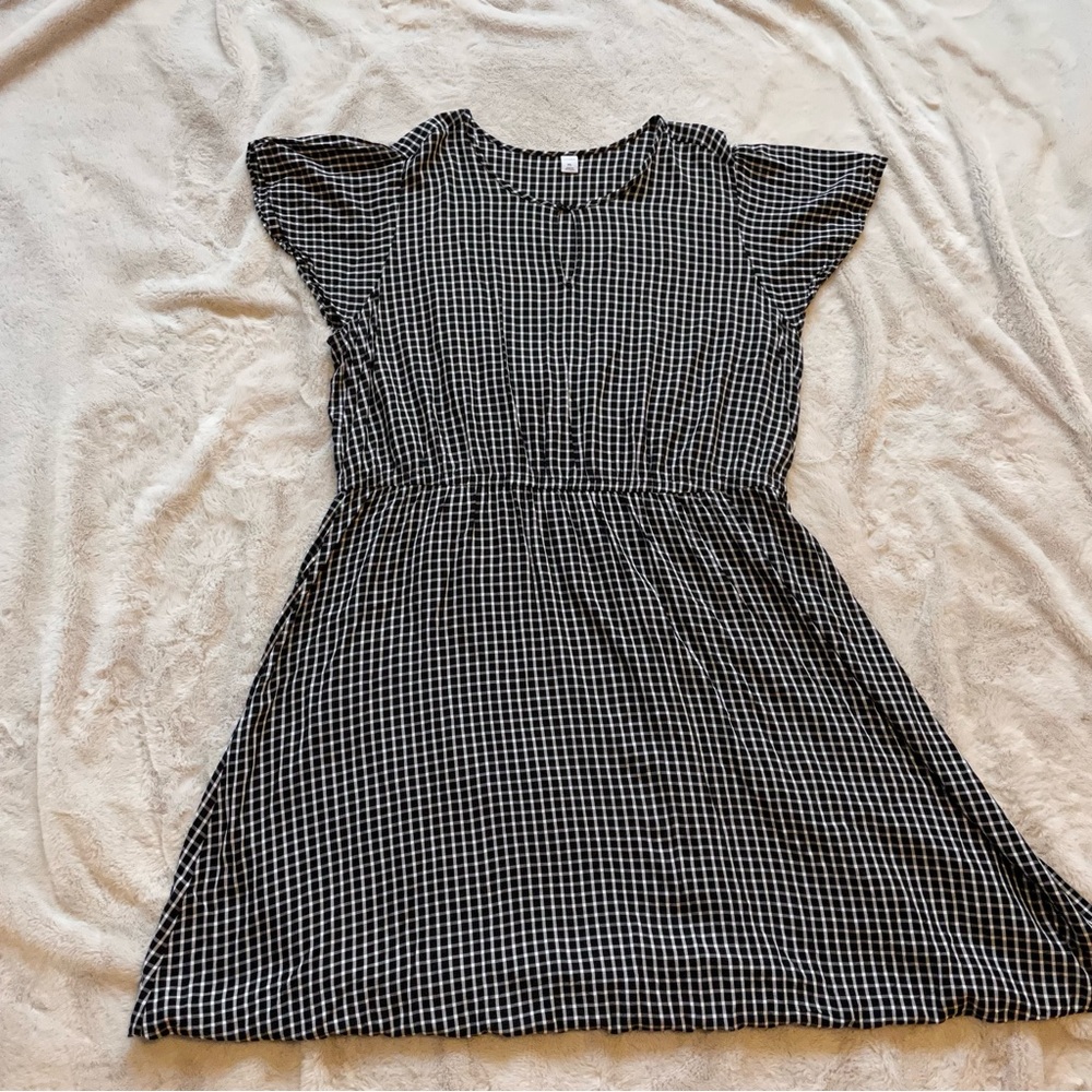 Black and White Check Dress | Old Navy